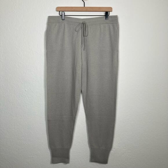 DSTLD WOMEN'S STONE REGULAR FIT 100% CASHMERE JOGGER PANTS X-LARGE - Picture 2 of 12